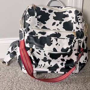 Cow Print Backpack